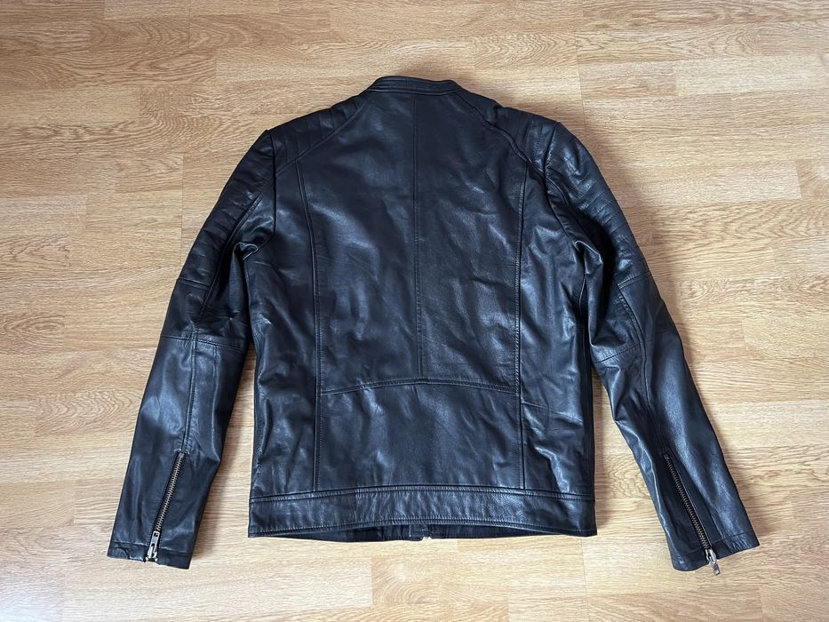 Шкіряна куртка Jack & Jones (Розмір L) — 100% натуральна шкіра, YKK