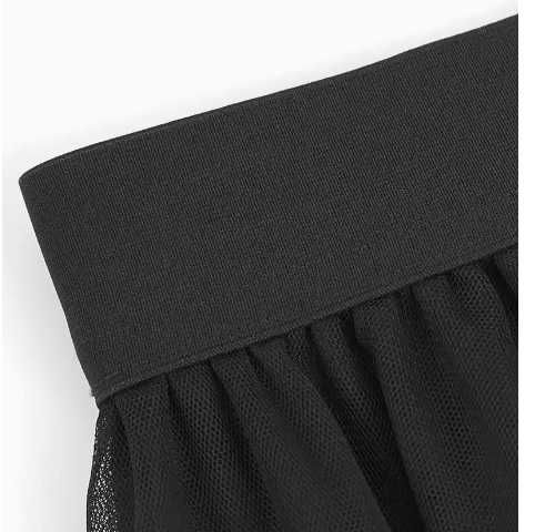 Tiulowa spódnica warstwowa czarna Rozm. M