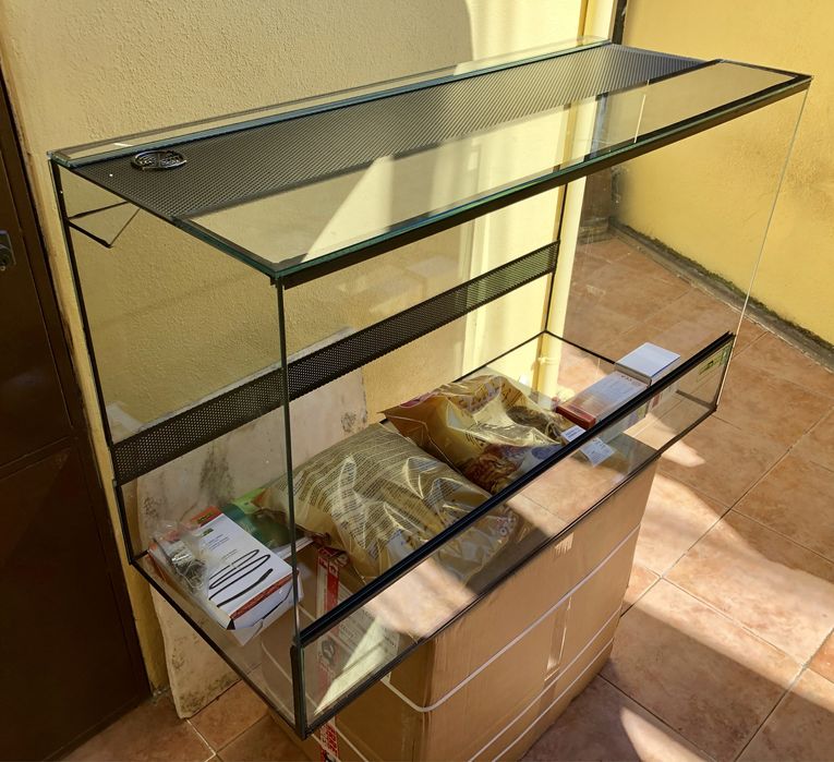 Terrário Reptiselva 100cm x 40cm x 60cm com kit (Novo)