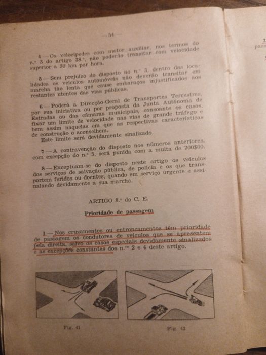 Livro antigo sobre o exame de condução, 1979