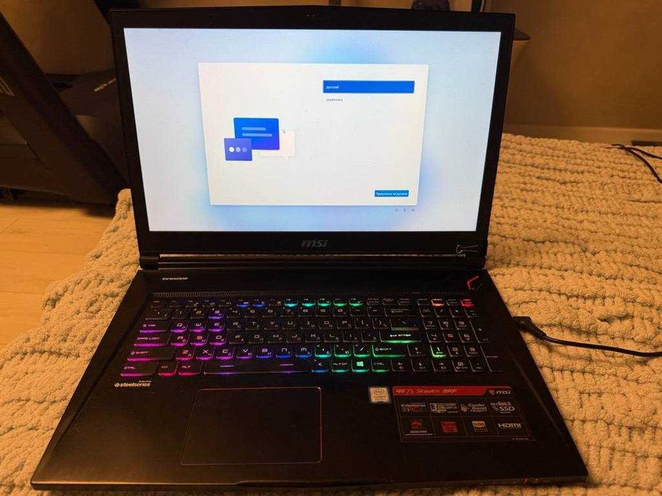 Ігровий ноутбук MSI GS73 Stealth 8RF / i7 / GTX1070 / 16GB / SSD+HDD