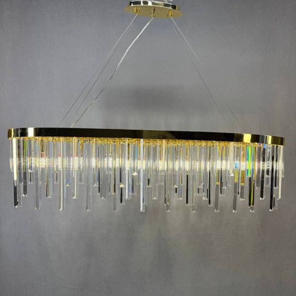 Кришталева люстра видовжена люстра підвісна