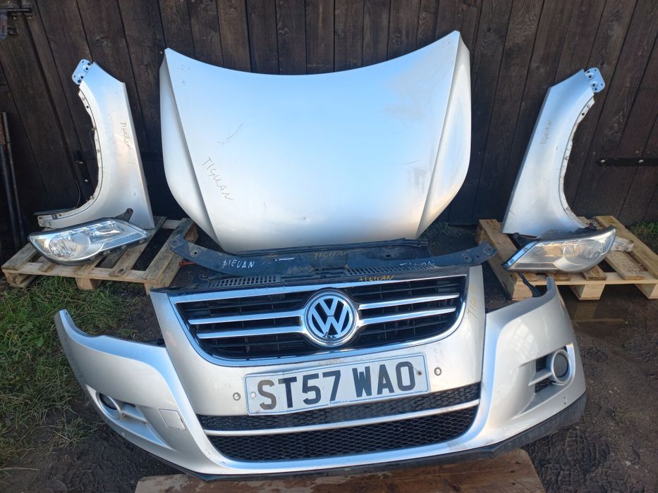 Przód kompletny vw tiguan maska zderzak pas przedni chłodnice błotnik
