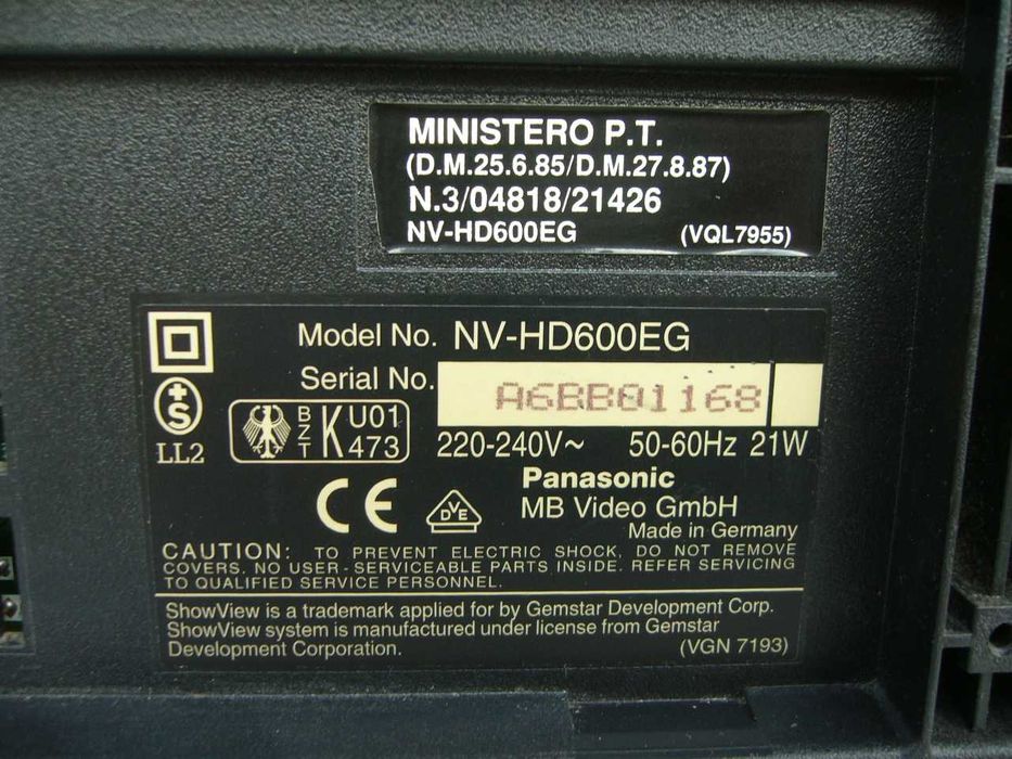 Magnetowid Panasonic HI-FI Stereo NV-HD600