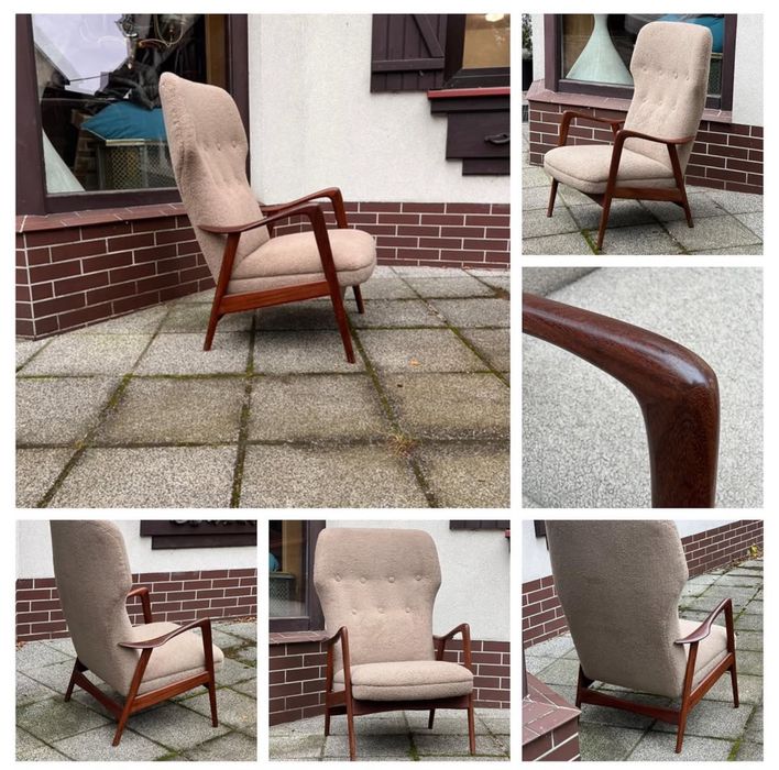 Fotel z odchylanym oparciem A. Lande dla Stokke Fabrikker