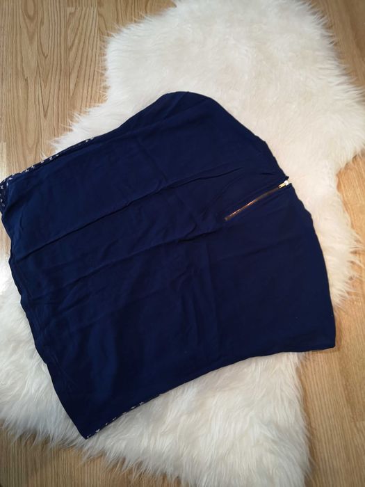 Pull & Bear granatowa bluzka motyle 36/S