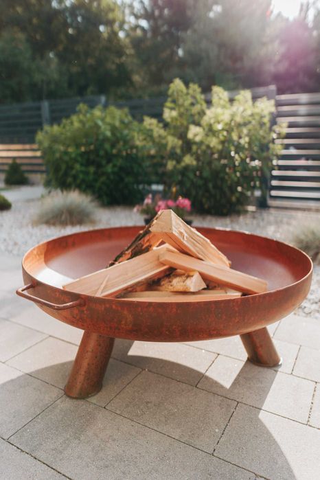 Duże Palenisko ogrodowe XL 100 cm Stal Corten grubość 3mm + Gratis