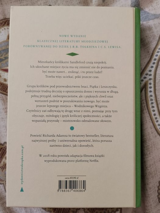 Nowa książka Wodnikowe Wzgórze Richard Adams Twarda okładka