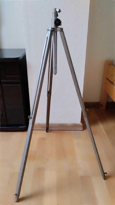 Statyw foto metalowy vintage PRL z głowicą