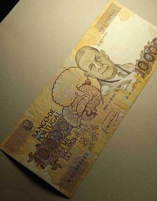 Nota 10 mil escudos 1991 Egas Moniz - Envio Gratis