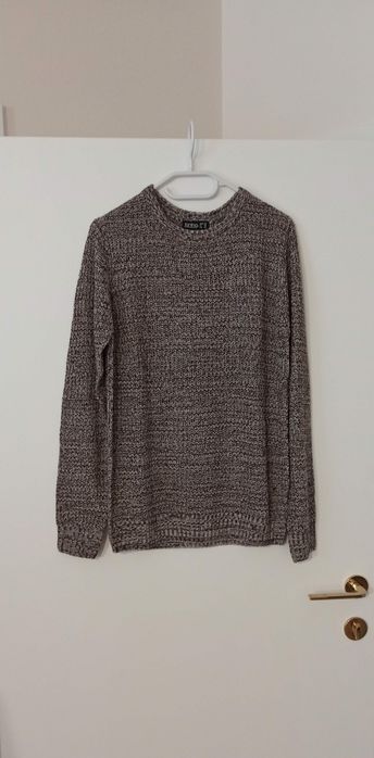 Sweter sweterek dzianinowy dzianina bluzka melanż brązowy damski męski