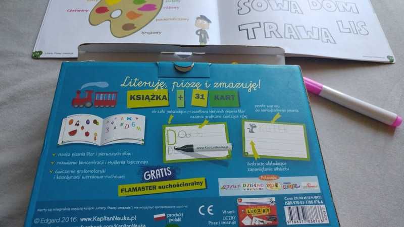 Piszę i zmazuję LITERY 4+ Kapitan Nauka