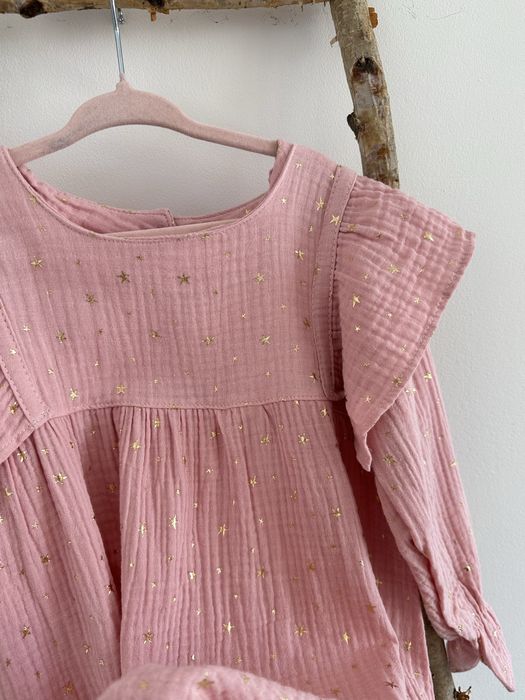 РозпродажРожеве плаття Zara Туреччина / нове / муслін / розміри 92–128