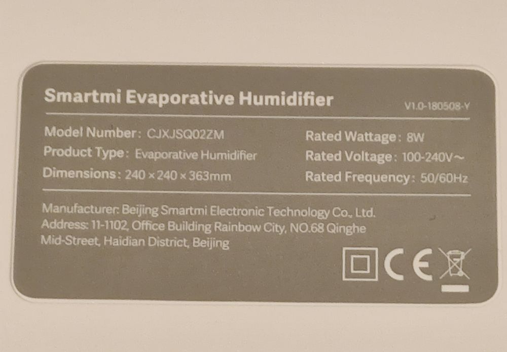 Зволожувач  повітря SmartMi Evaporative Humidifier CJXJSQ02ZM