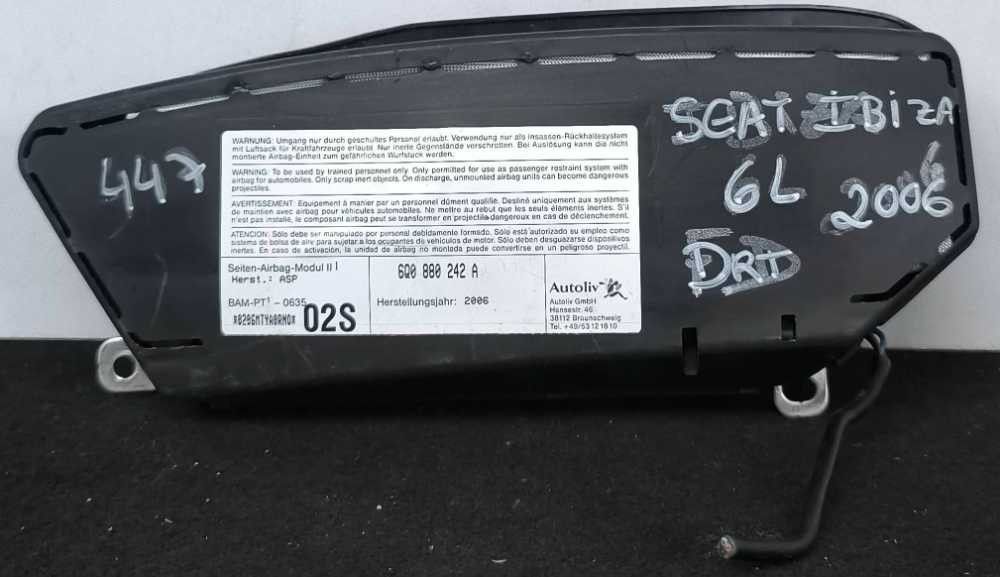 Airbag Banco Direito SEAT IBIZA III (6L1) ano 2002