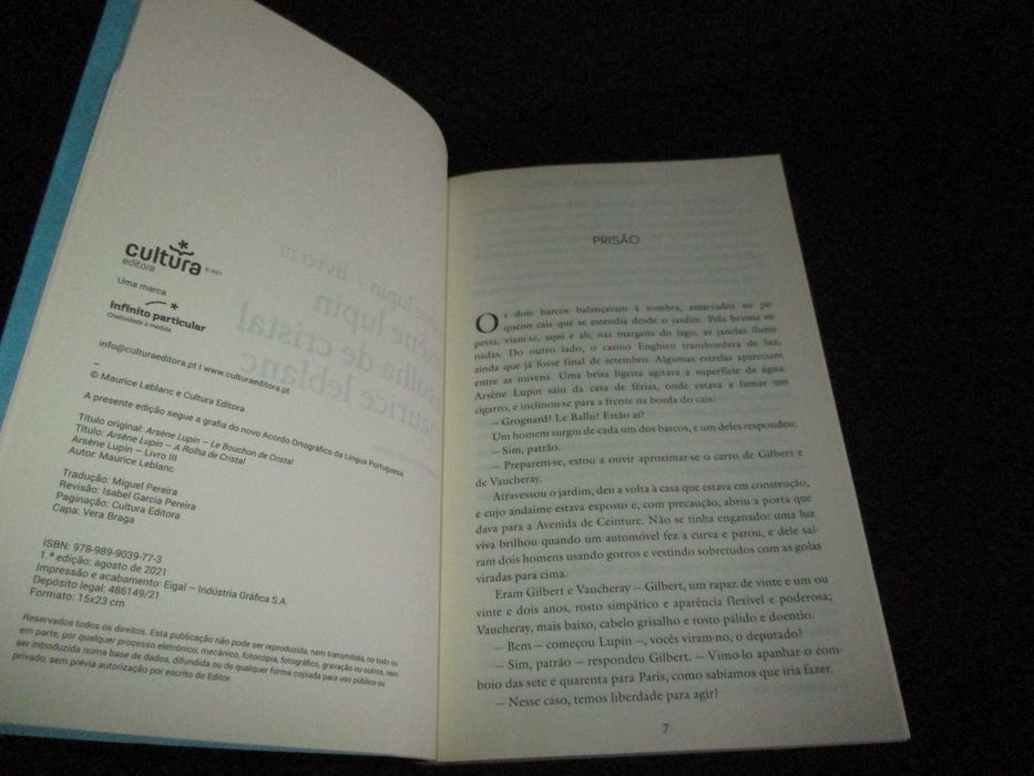 Livro A Rolha de Cristal Maurice Leblanc