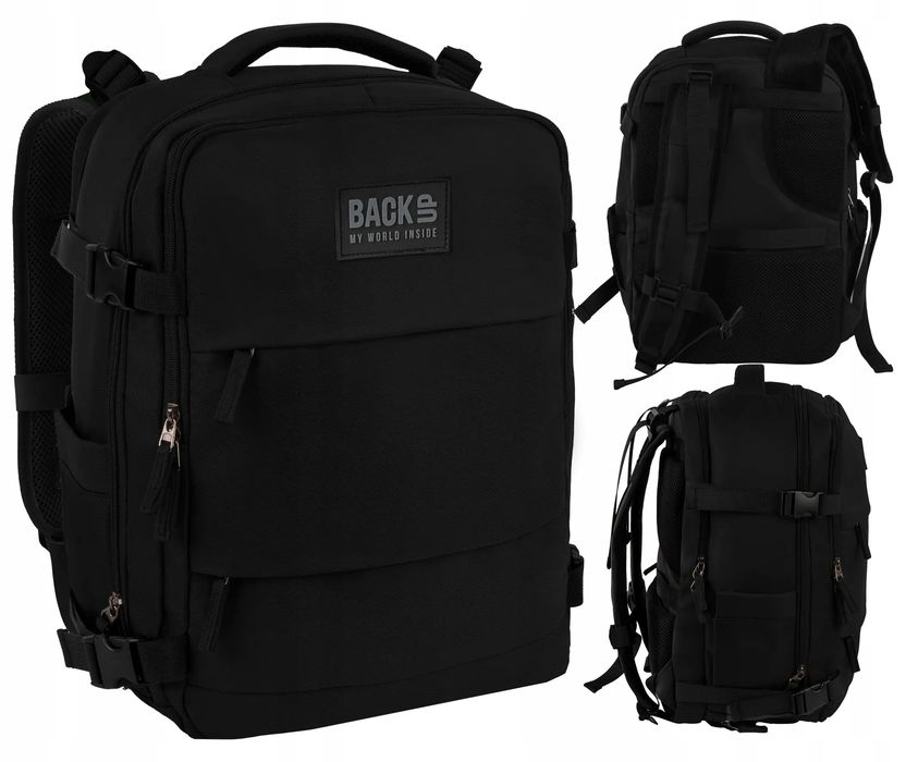 Plecak Turystyczny Back Up B8K56 20-40 L Czarny. Nowy Produkt