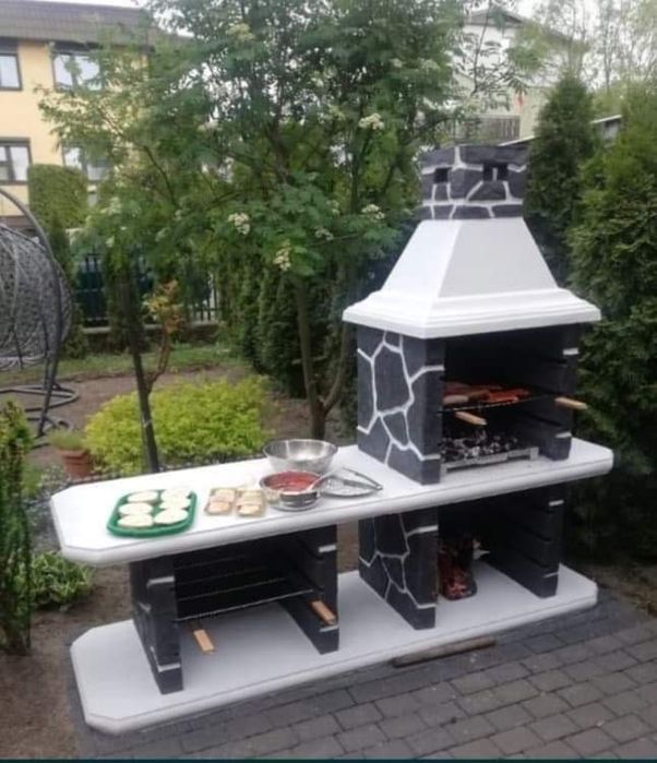 grill betonowy z blatem roboczym -piaskowiec + klej gratis