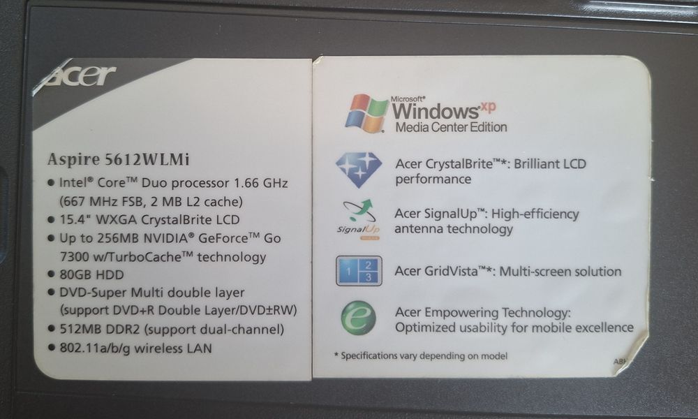 Używany laptop Acer Aspire 3100 ( 5612)