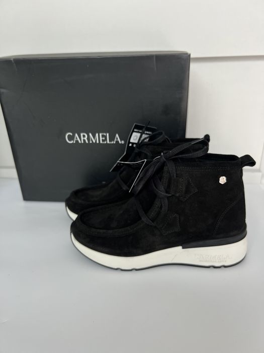 Nowe botki damskie Carmela 36 czarne skorzane