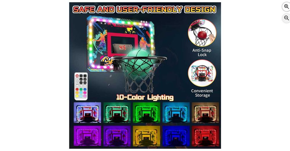 Tablica do gry w kosza LED sterowana pilotem