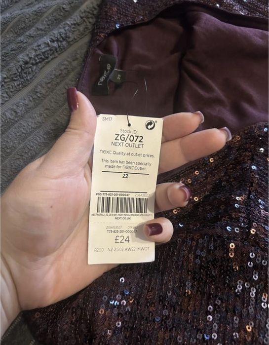 Нова святкова сукня next 22 розмір (54-58 наш)