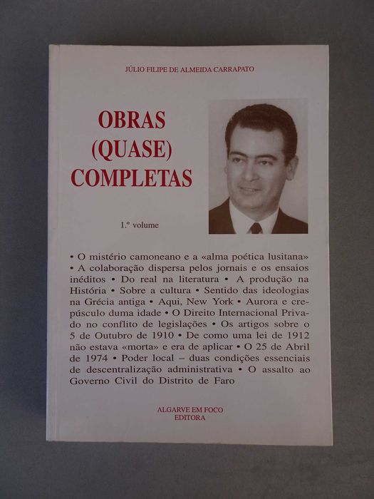 Livro Júlio Carrapato - Obras (quase completas) Algarve em foco 1º vol
