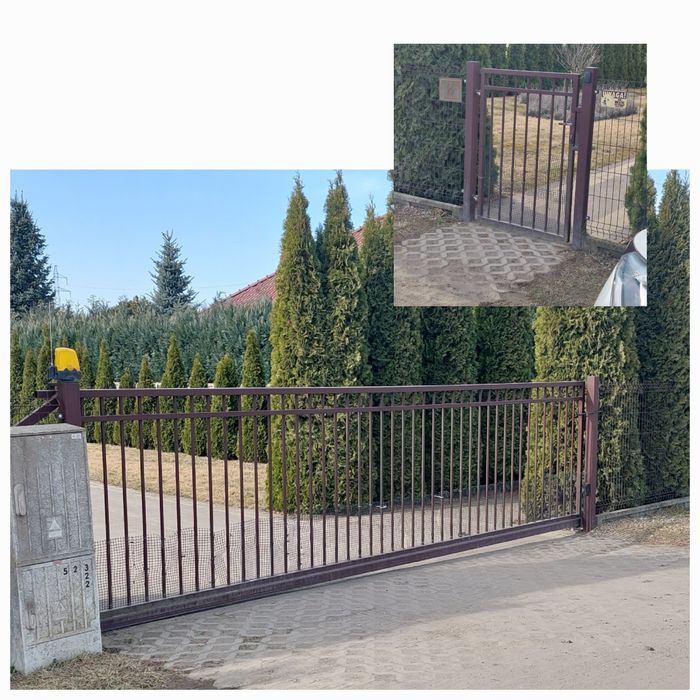 Brama przesuwna 135x500 i 2x furtka 135x90