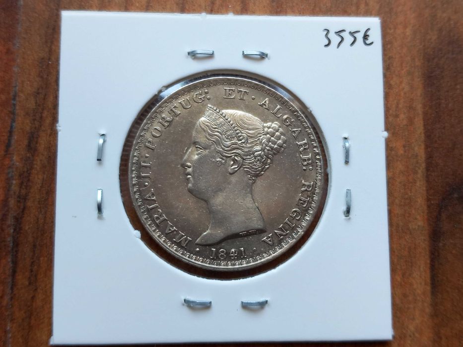 Moeda 500 Reis 1841 D. Maria II  - Soberba!