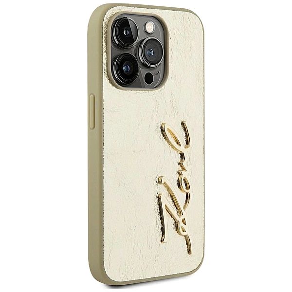 Etui Karl Lagerfeld Wrinkled Metal Signature na iPhone 15 Pro Max - zł
