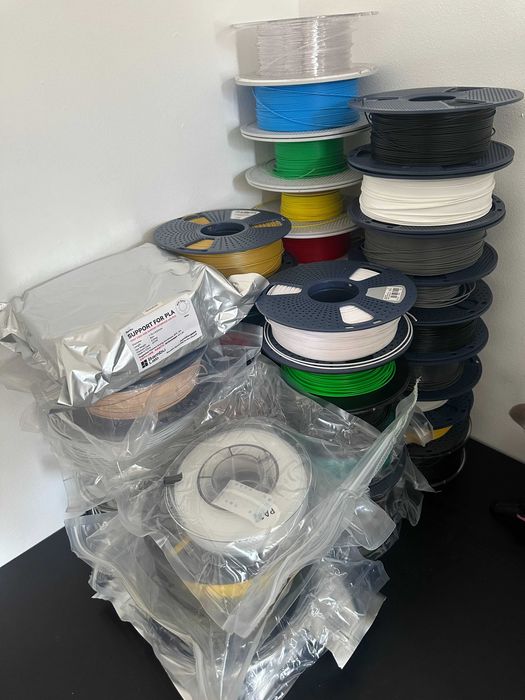 Duży zestaw filamentów PLA, ABS, ASA, PETG | 38 szpuli