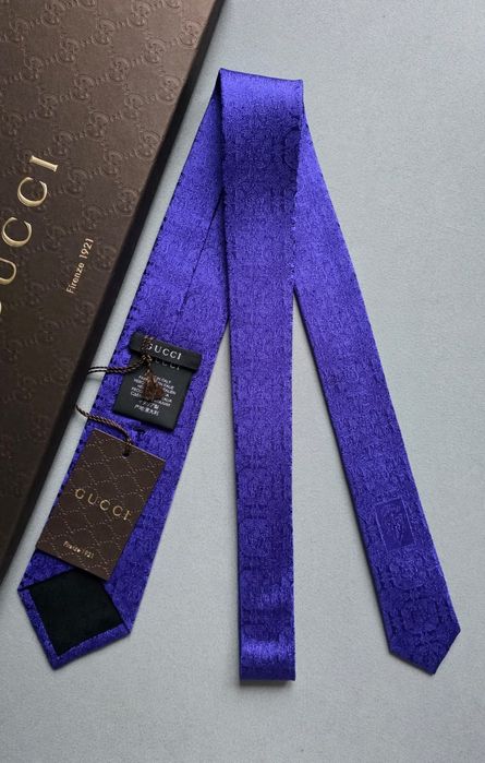 Krawat jedwabny GUCCI + box