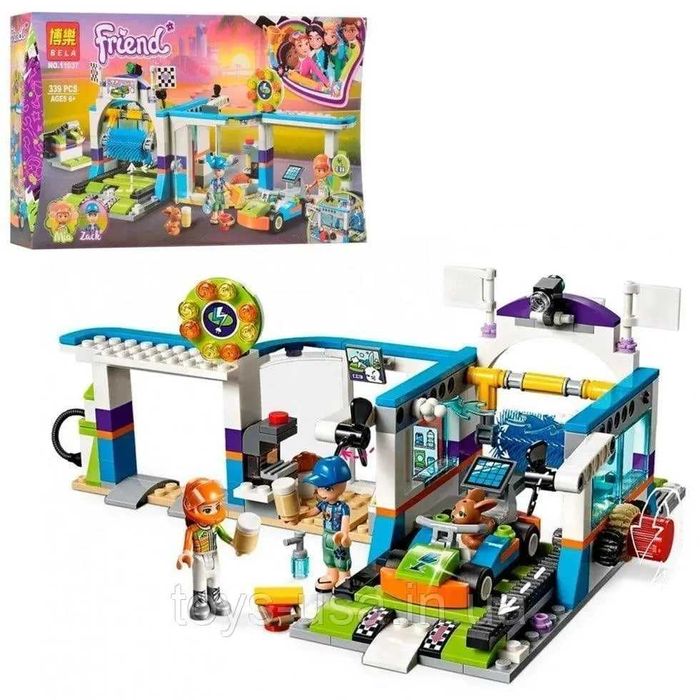 Конструктор Блочный лего Friends Автомойка Автошкола Гонки