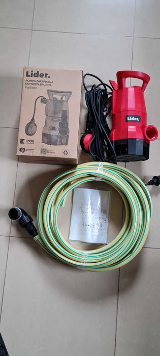 Pompa do brudnej i czystej wody Lider PWB400 400W 230V plus wąż 10m
