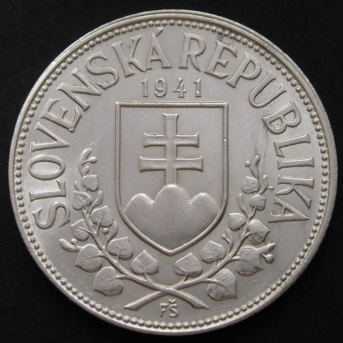 Słowacja 20 koron 1941 - Cyryl i Metody - srebro
