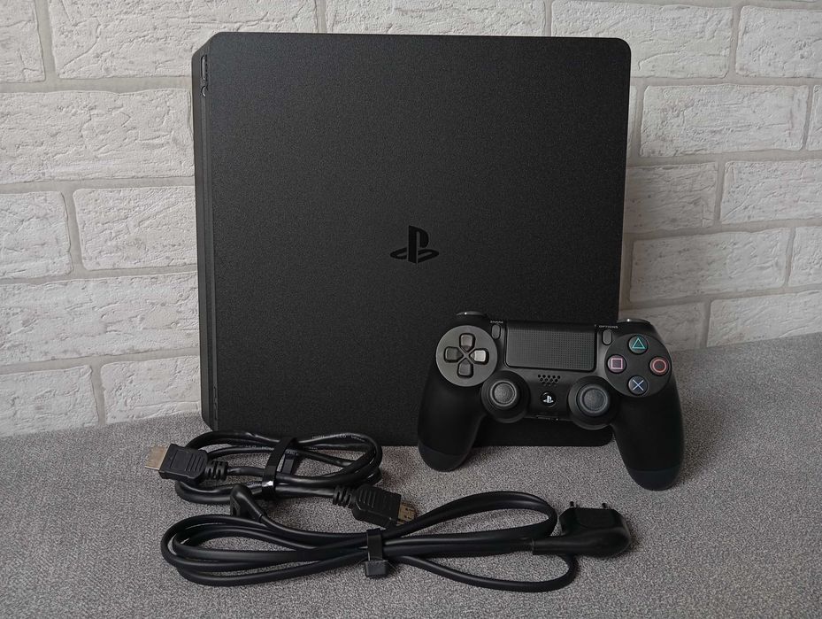 PS4 Slim 1TB Idealny Stan | DualShock 4 V2 | Okablowanie | + gratis gra