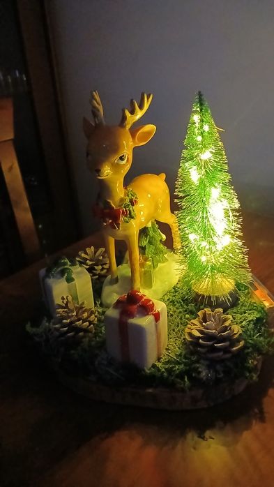 Centro de Natal feito á mão