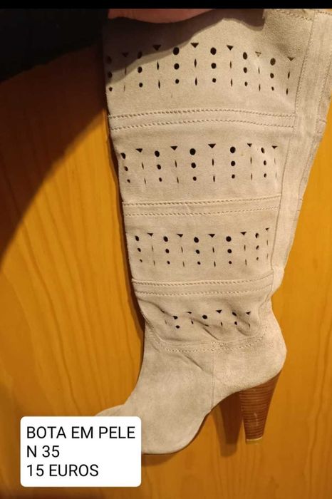 Botas em sola fabricadas em Portugal tamanho 35