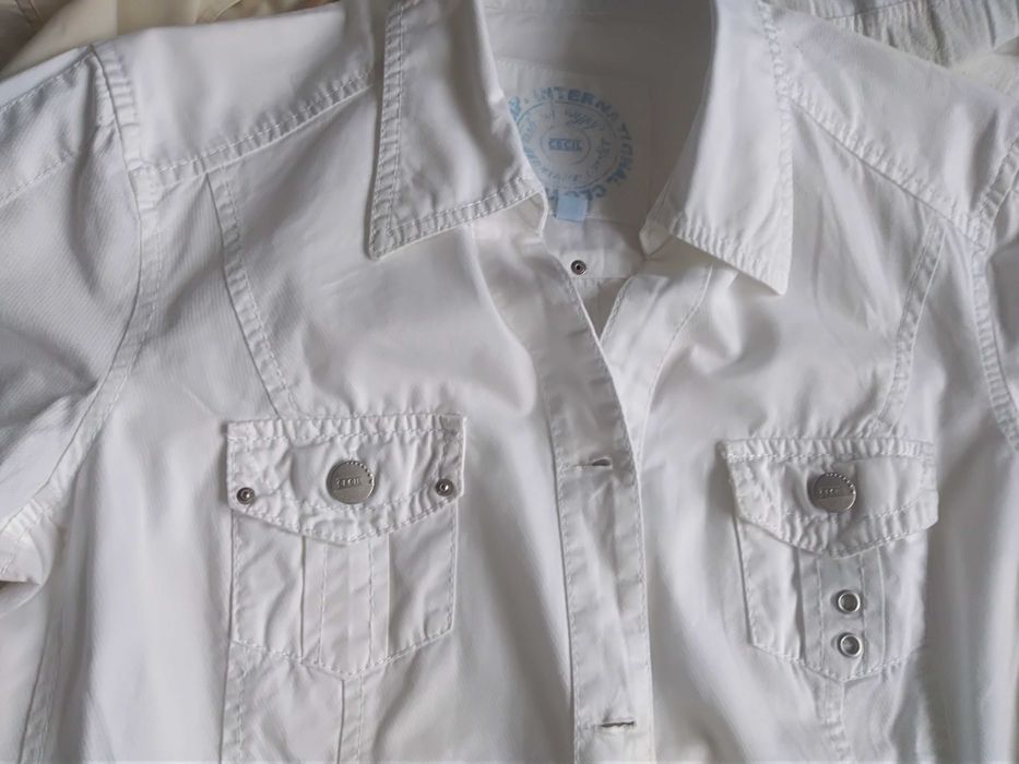 Biała sukienka/tunika damska Cecil, jeans/denim, rozmiar M