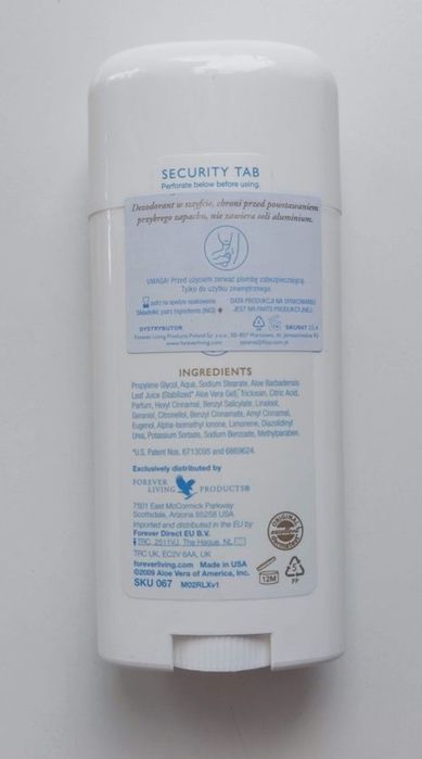Forever dezodorant aloesowy zdrowy bez aluminium antynowotworowy