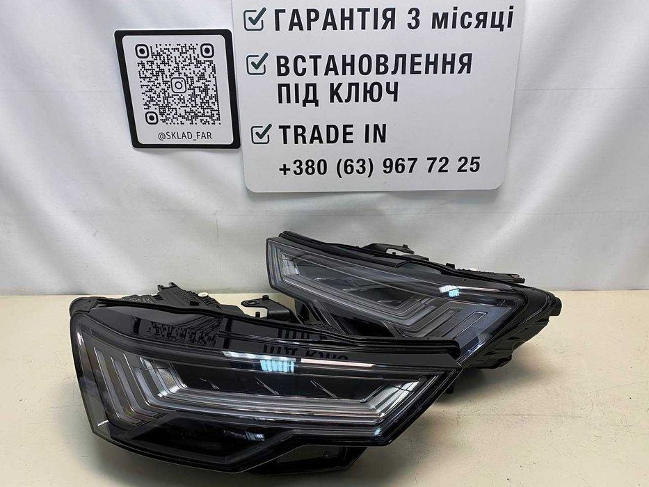 Фара фары A6 C8 Ауди AUDI А6 С8 HD Matrix матрикс оригинал бу trade in