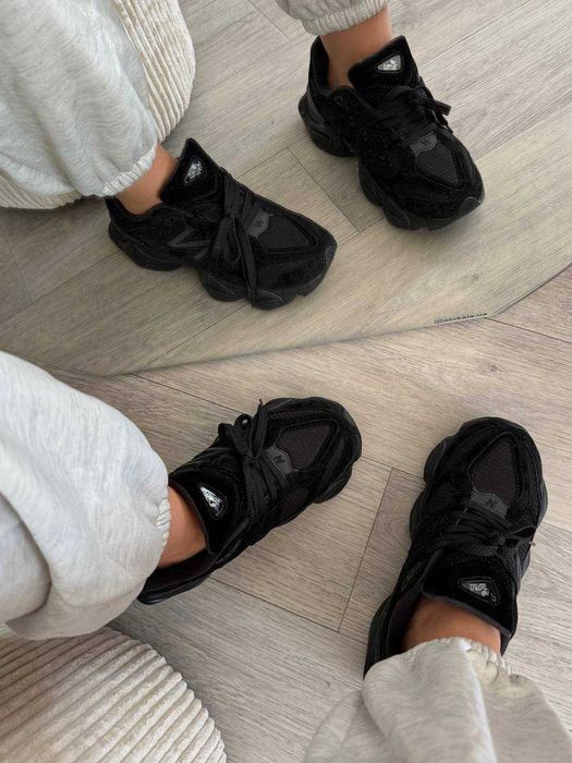 ТОП ПРОДАЖ!New Balance 9060 Triple Black 36 37 38 39 40 41 42 43 44 45