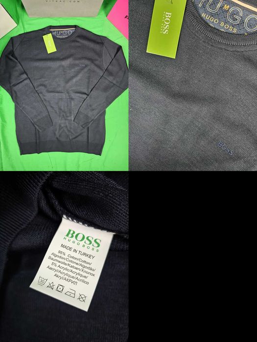 Sweter męski Hugo Boss z dzianiny z malym logo tommy swetry HB