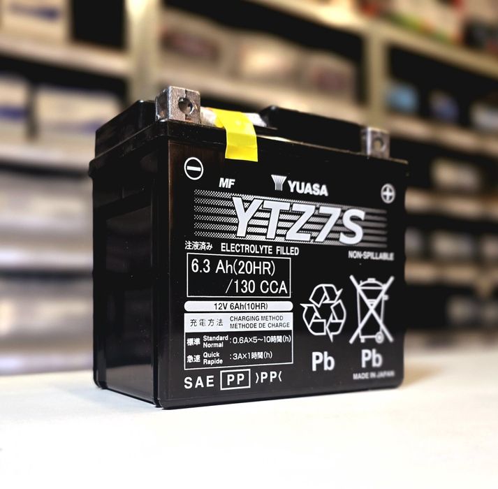 Akumulator motocyklowy AGM YUASA YTZ7S 12V 6,3Ah 130CCA
