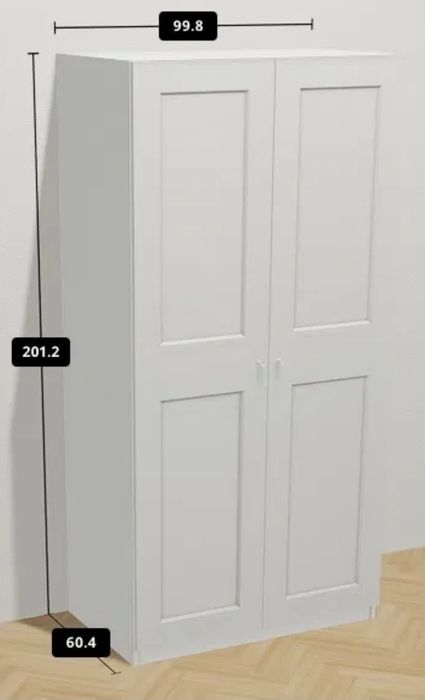 Roupeiro IKEA PAX GRIMO (2 Portas) com 2 Gavetas e Cesto – Como Novo