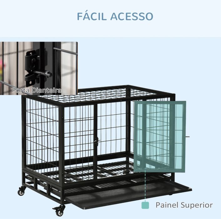 LOJA!! Dog Crate jaula com rodas - PORTES GRATIS!!