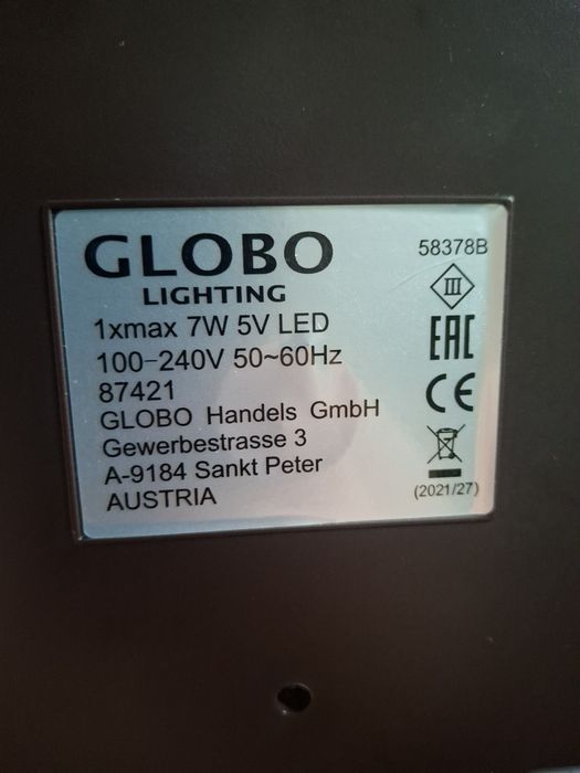 Lampka nocna lub na biurko  GLOBO