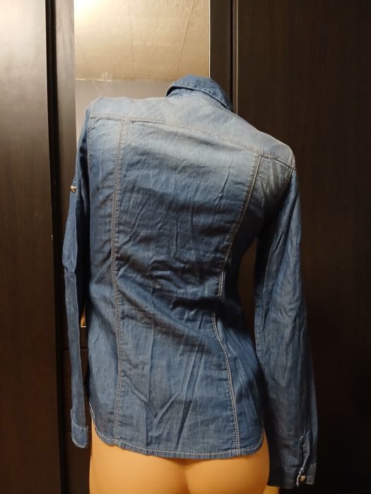 Jeansowa koszula Glostory Denim S ćwieki dżety bawełna