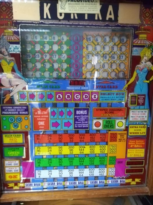 Bingo Pinball máquina jogo vintage anos 50