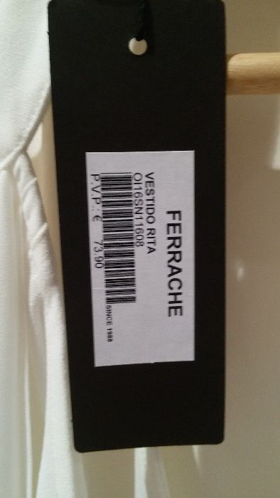 Vestido branco Ferrache NOVO tam 36